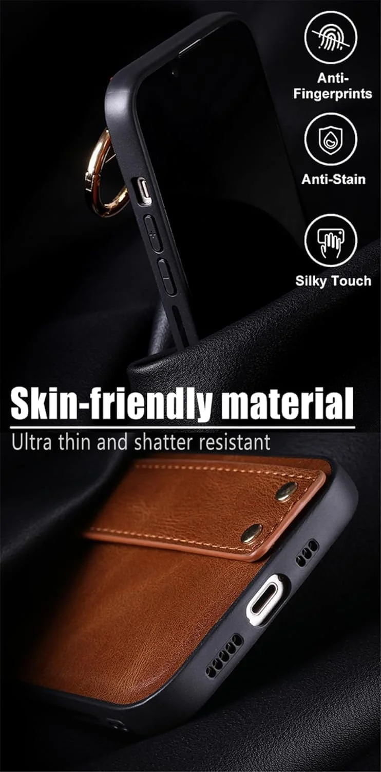 کاور چرمی سازگار با ناتینگ فون (3a) 2025 به همراه حلقه نگهدارنده، بند دستی و بند گردنی، مقاوم در برابر خراش و پوشش محافظ چرمی لطیف (سبز)