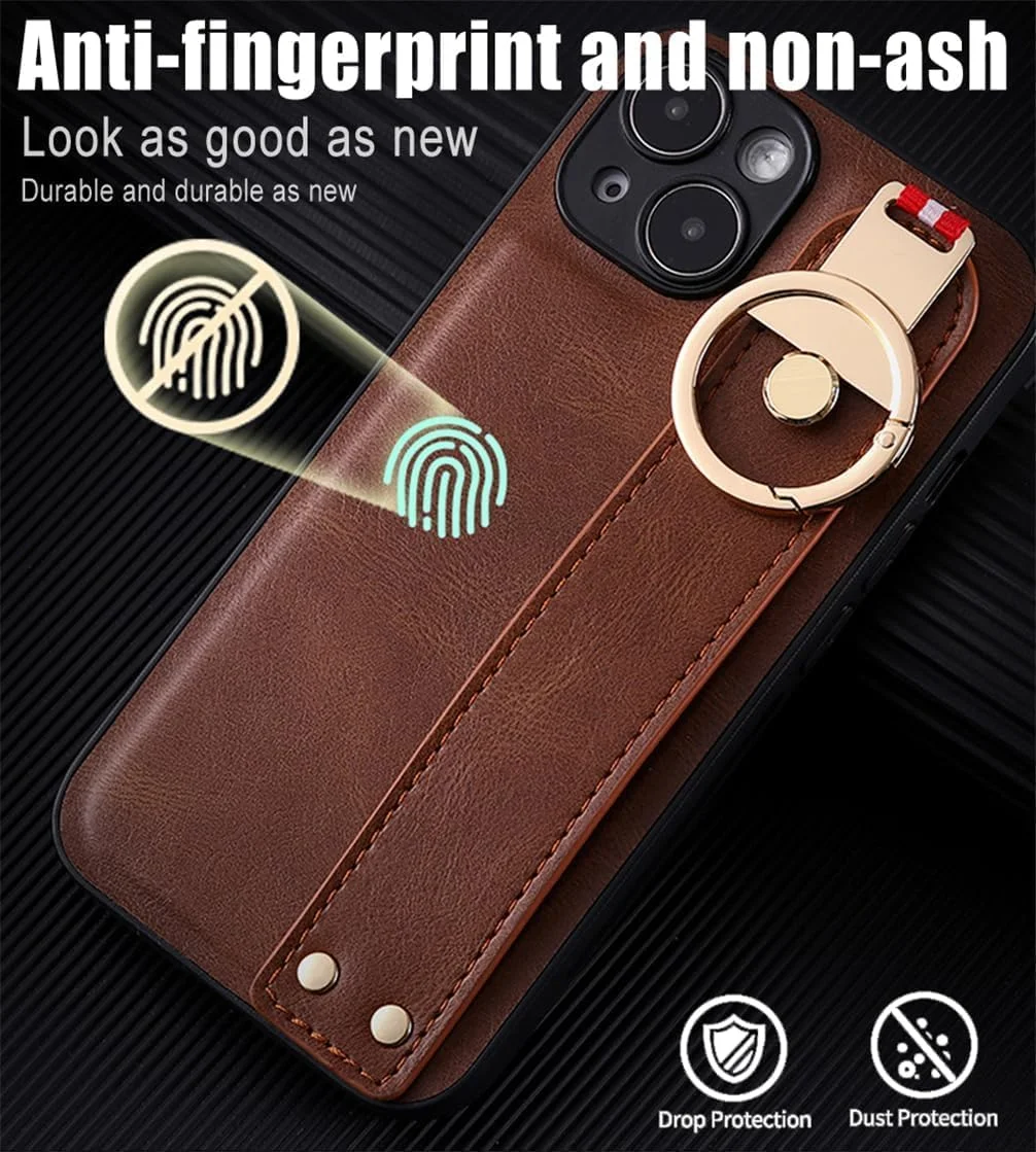 کاور چرمی سازگار با ناتینگ فون (3a) 2025 به همراه حلقه نگهدارنده، بند دستی و بند گردنی، مقاوم در برابر خراش و پوشش محافظ چرمی لطیف (سبز)