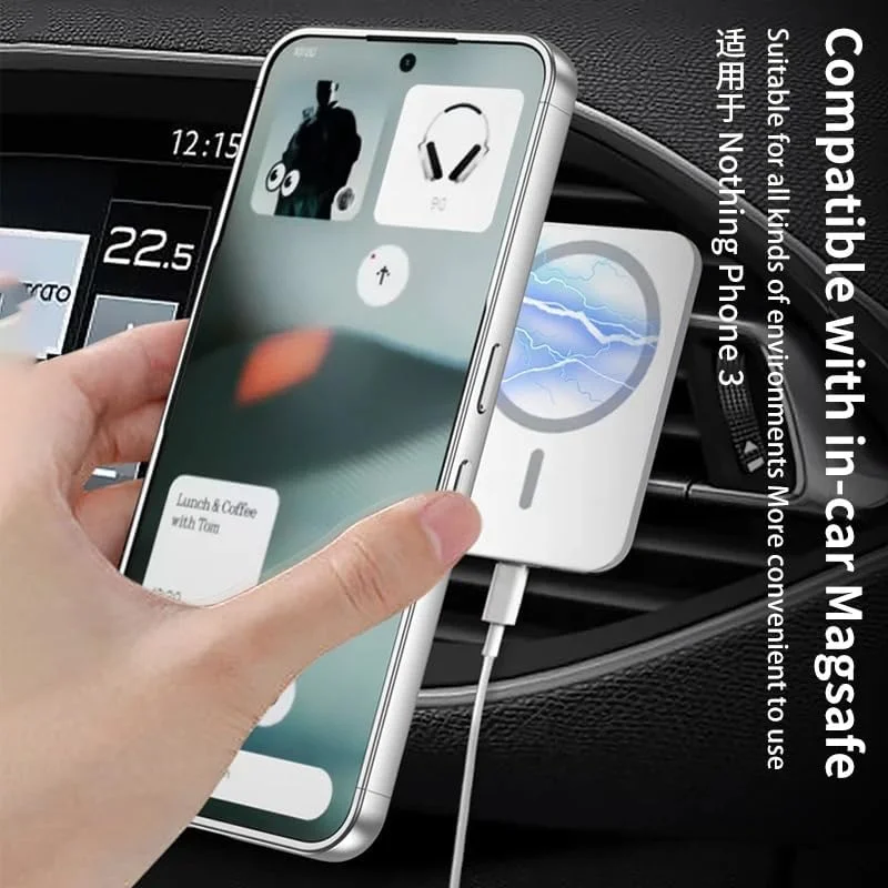 قاب باریک Gruattreay سازگار با ناتینگ فون (3) 2025، با حلقه مغناطیسی و پایه، ساخته شده از مواد PC با کیفیت و دارای ایربگ در چهار گوشه برای مقاومت در برابر ضربه و سقوط، مناسب برای ناتینگ فون 3 (مشکی قرمز)