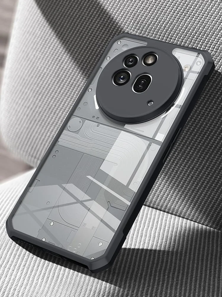 قاب محافظ گوشی ناتینگ فون (3a) پرو: پوشش محافظ سخت، مقاوم در برابر ضربه، با برش های دقیق برای لنزهای دوربین - مشکی