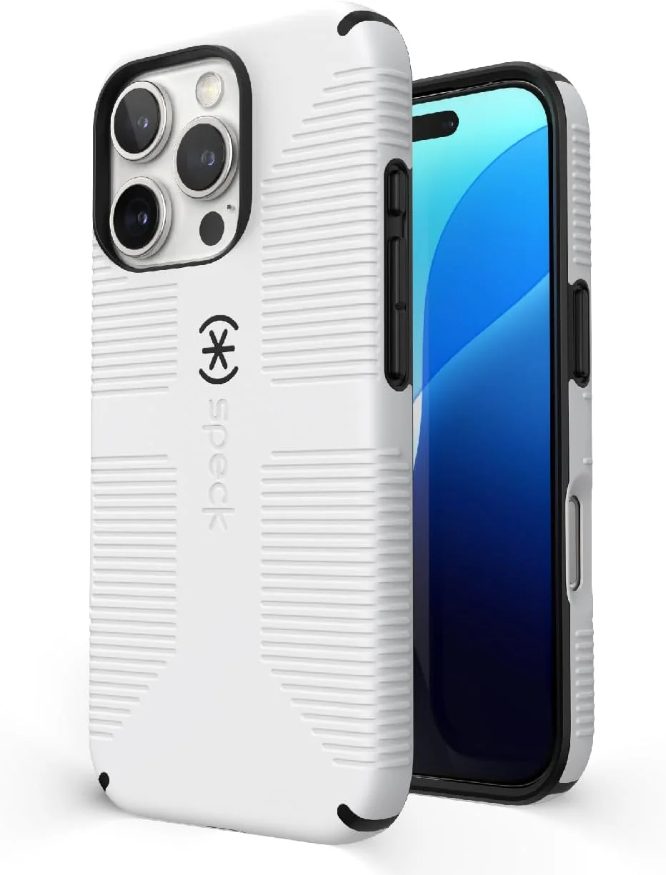 قاب گوشی آیفون 16 پرو Speck - قاب گوشی آیفون 16 پرو برای بانوان و آقایان - قاب CandyShell Grip آیفون 16 پرو باریک MagSafe - سفید/مشکی قاب گوشی آیفون 16 پرو Speck - قاب گوشی آیفون 16 پرو برای بانوان و آقایان - قاب CandyShell Grip آیفون 16 پرو باریک MagSafe - سفید/مشکی