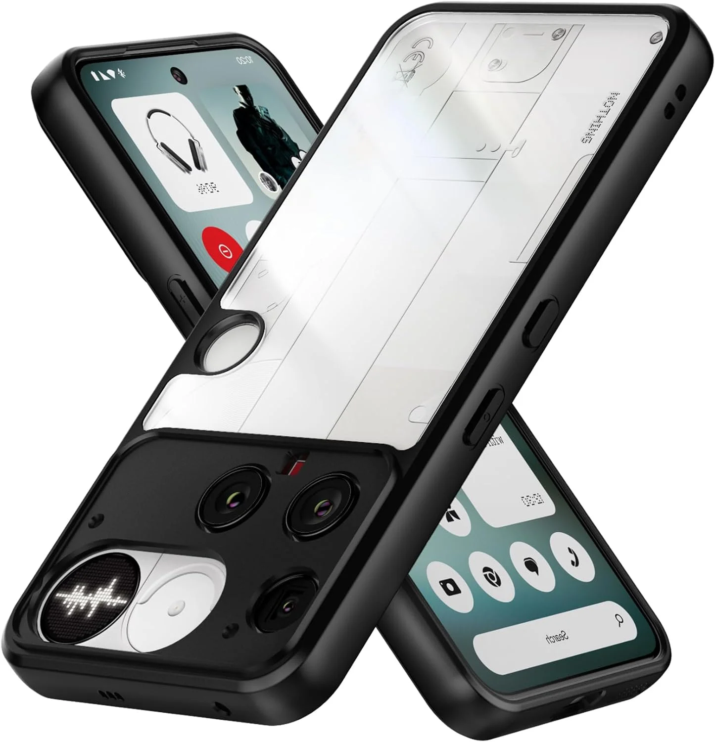 کاور شفاف Foluu برای Nothing Phone (3)، پشت PC سخت شفاف و سپر TPU نرم، کاور باریک و نازک محافظ ضد ضربه برای Nothing Phone (3) 2025