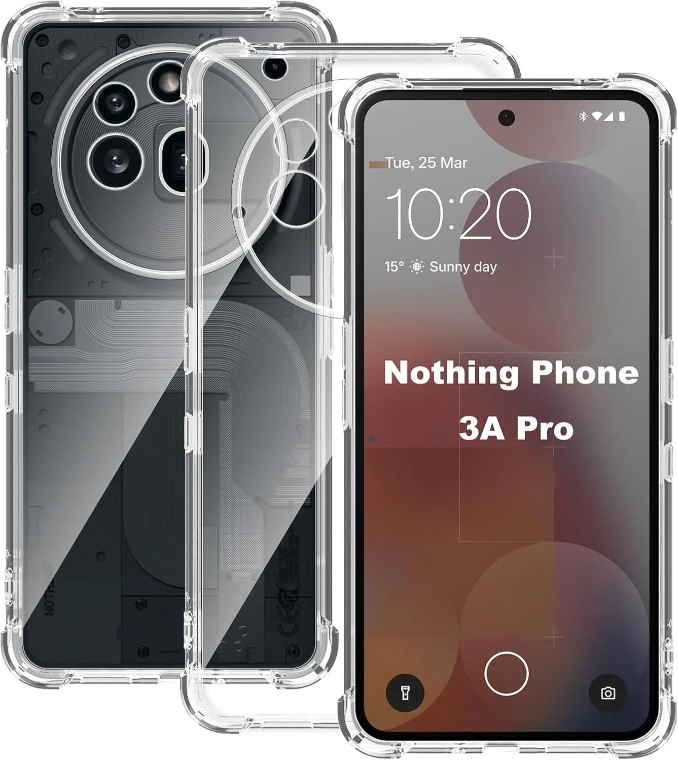 کاور محافظ گوشی لکوفان سازگار با ناتینگ فون 3a Pro 5G، کاور شفاف و فوق العاده نازک ضد ضربه با چسبندگی مناسب، محافظت ضد خش در برابر اثر انگشت و لکه