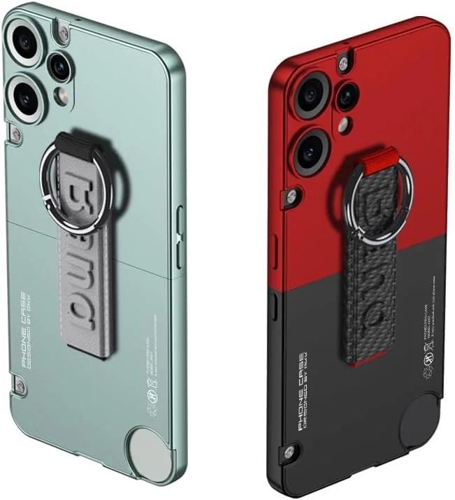 قاب محافظ گوشی ناتینگ CMF Phone 2 Pro با بند مچی الاستیک و حلقه انگشتی قابل حمل، پوشش محافظ ضد ضربه PC سخت مات برای ناتینگ CMF Phone 2 Pro (نقره ای)