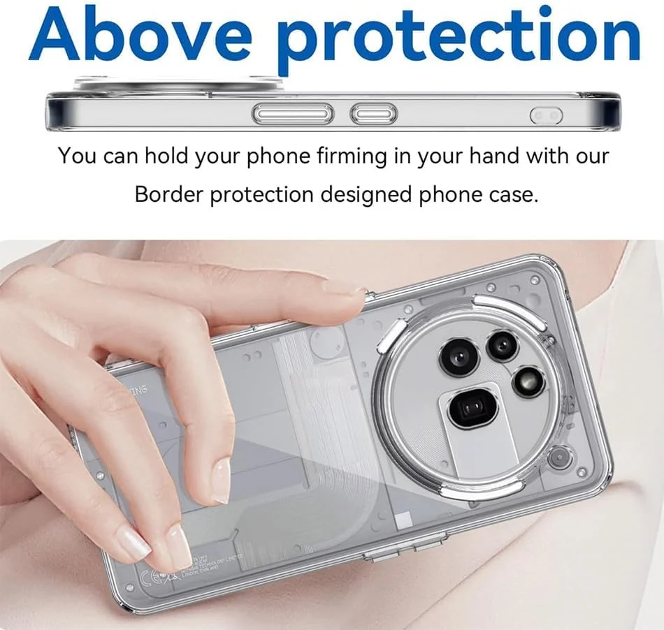 کاور محافظ پشتی نرم و باریک فوق العاده شفاف برای ناتینگ فون 3A Pro با محافظت از دوربین، طراحی شده برای ناتینگ فون 3A Pro