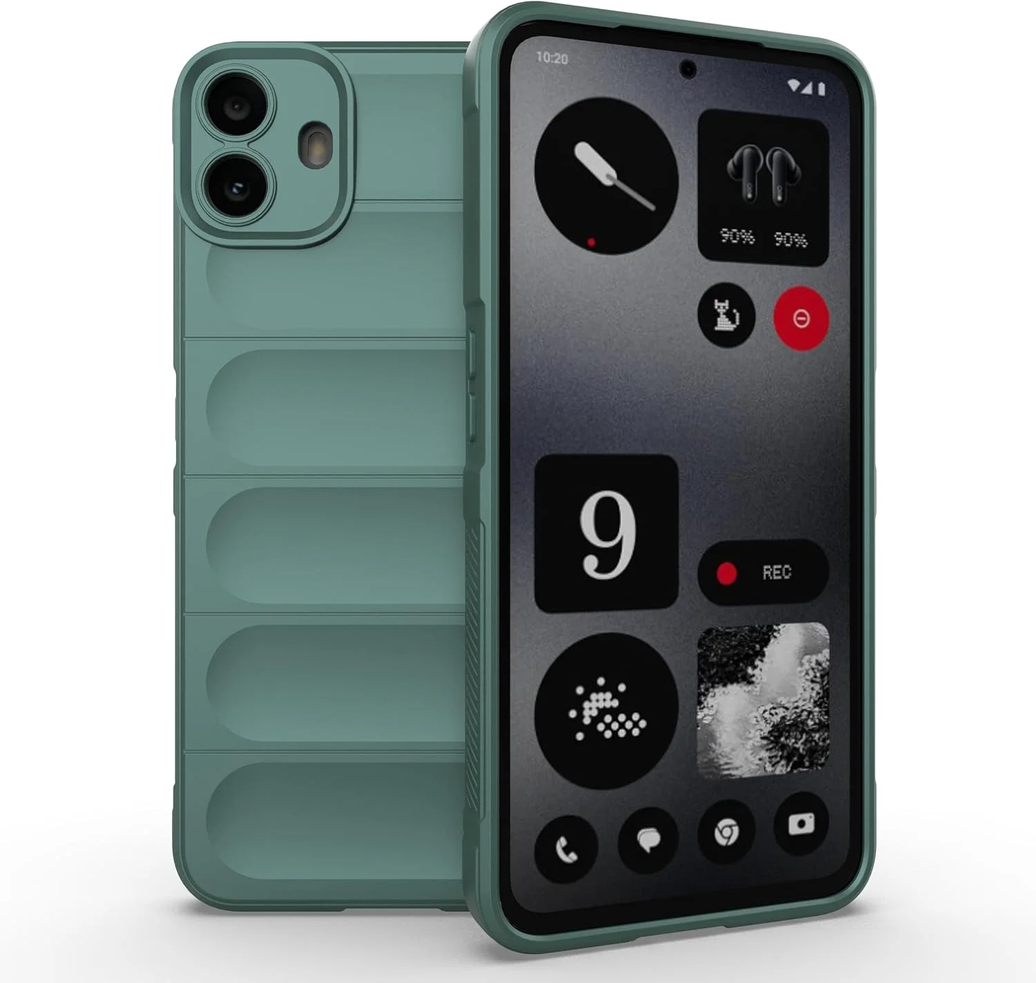 قاب محافظ گوشی ناتینگ CMF Phone 1، TPU نرم، ضد ضربه، ضد خش، قاب محافظ جاذب شوک برای ناتینگ CMF Phone 1 سبز تیره