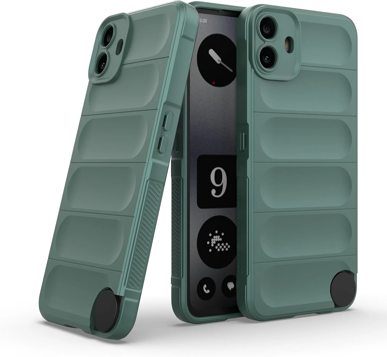 قاب محافظ گوشی ناتینگ CMF Phone 1، TPU نرم، ضد ضربه، ضد خش، قاب محافظ جاذب شوک برای ناتینگ CMF Phone 1 سبز تیره