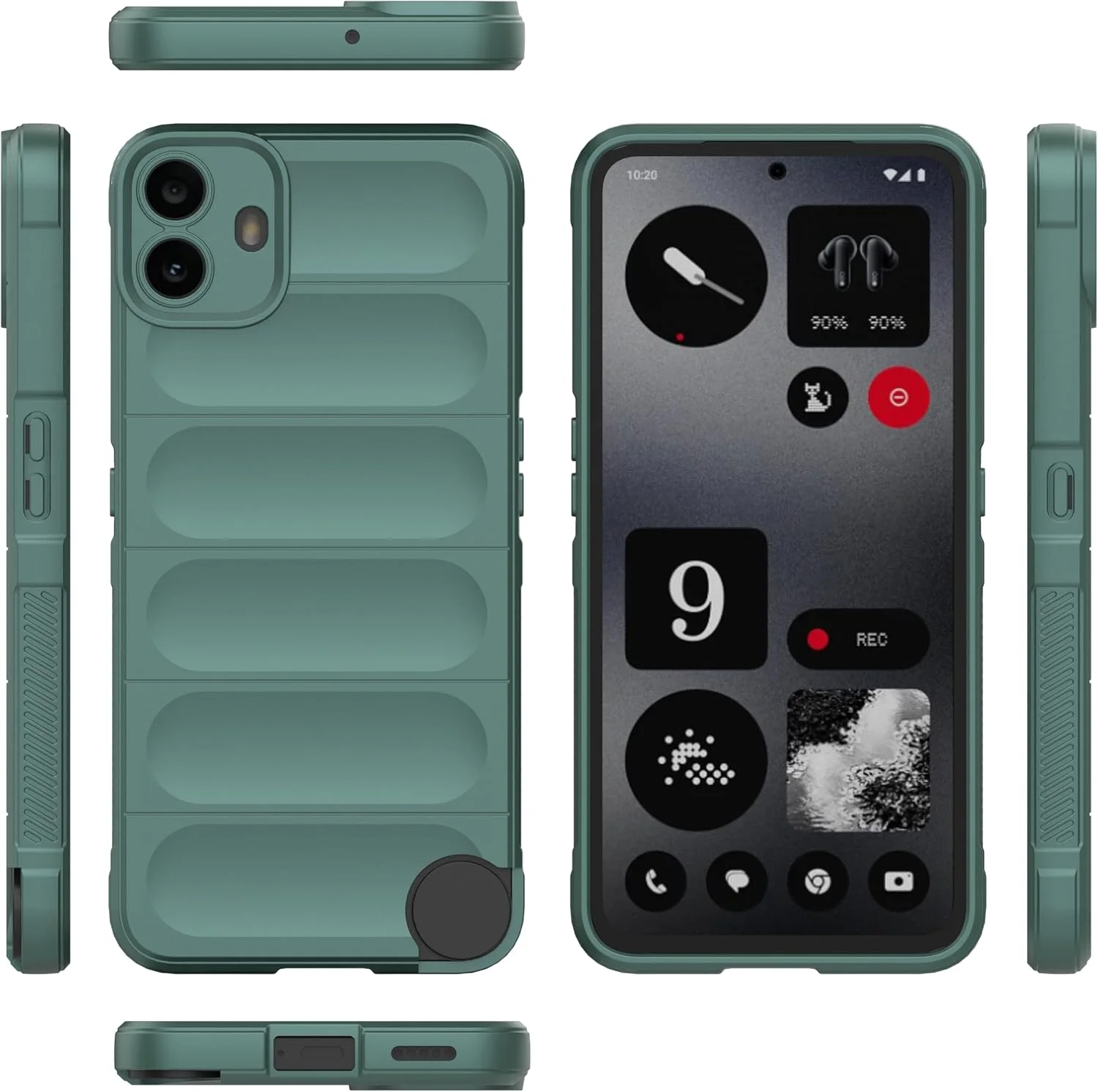 قاب محافظ گوشی ناتینگ CMF Phone 1، TPU نرم، ضد ضربه، ضد خش، قاب محافظ جاذب شوک برای ناتینگ CMF Phone 1 سبز تیره