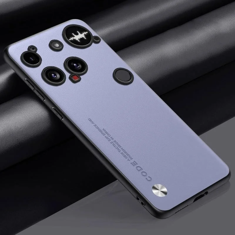 کاور چرمی نرم TPU سازگار با ناتینگ فون (3)، کاور محافظ دوربین فوق سبک (بنفش)