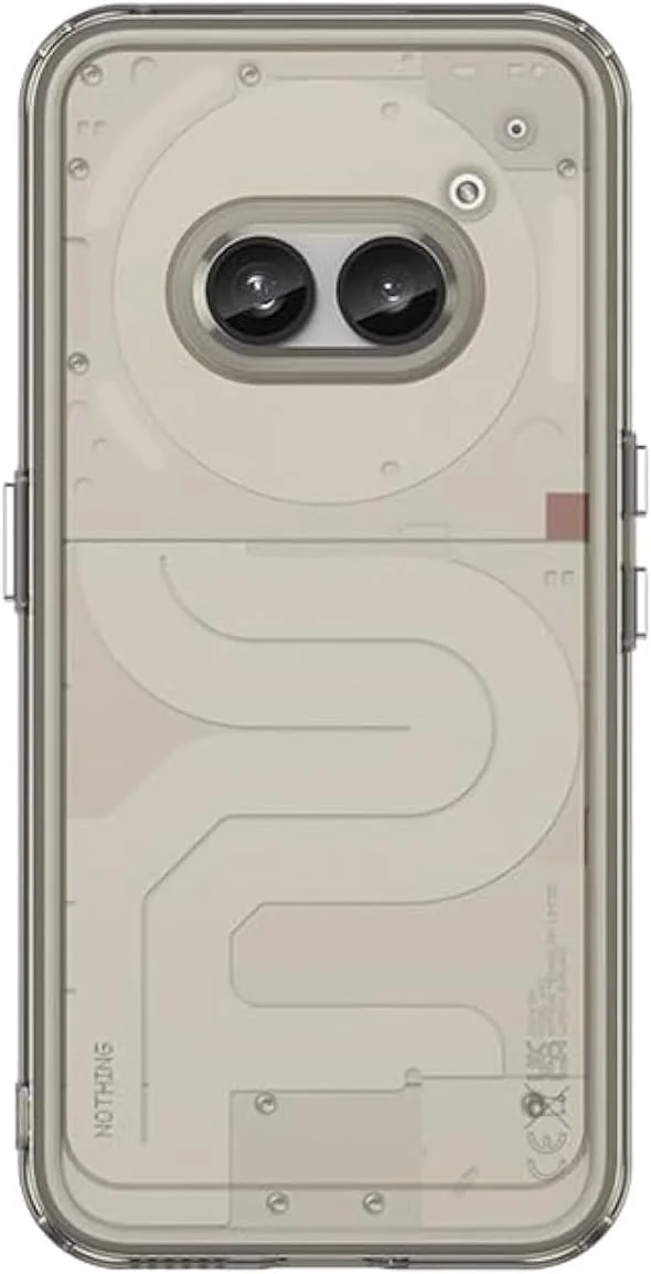 کاور محافظ گوشی ناتینگ فون 2A مدل TPU شفاف با رنگ آبنباتی، ضربه گیر و نرم (خاکستری)، سازگار با Nothing Phone 2A