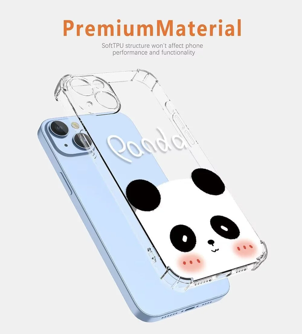 کاور گوشی ناتینگ فون (3) برند SEAHAI، فوق العاده نازک، شیک، سیلیکونی نرم، گل های رنگارنگ، ضد ضربه، ژله ای TPU شفاف - پاندا
