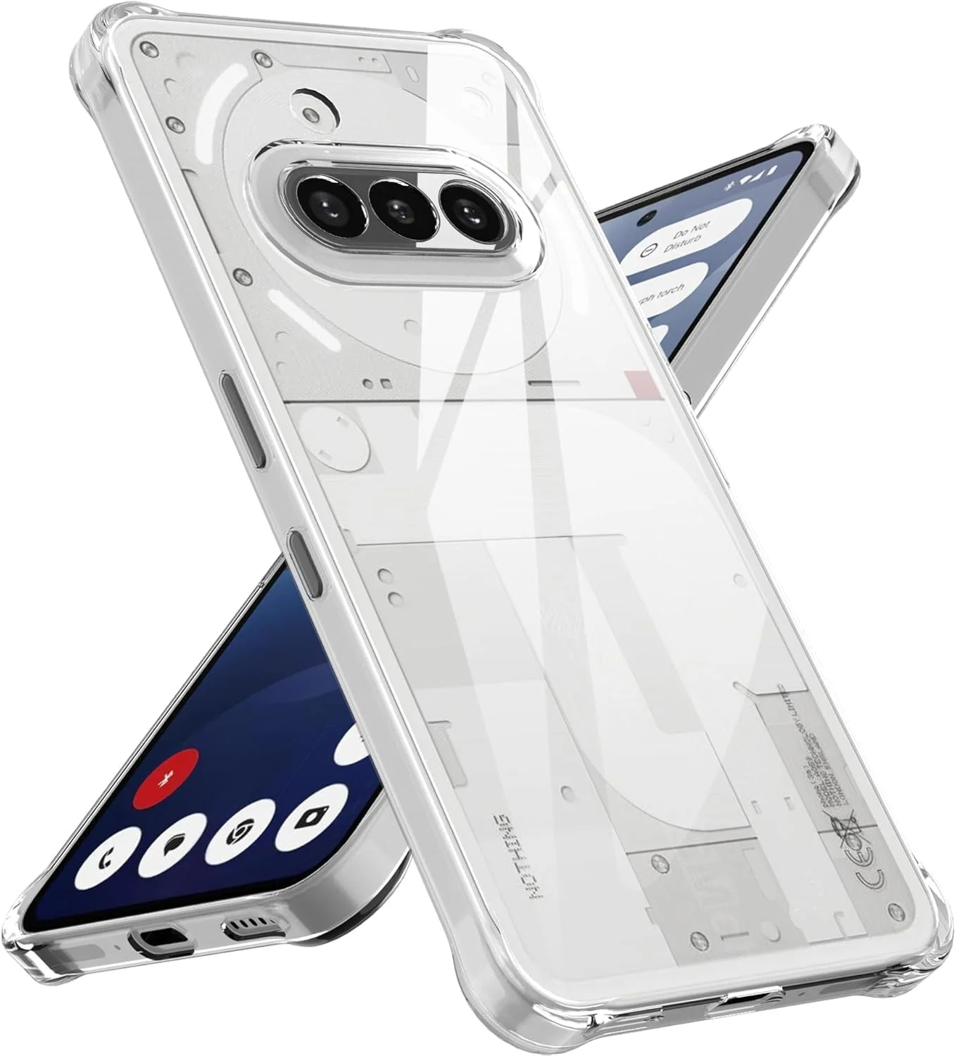 کاور شفاف گوشی ناتینگ فون 3a با محافظ گوشه تقویت شده، باریک و مقاوم در برابر ضربه، ساخته شده از TPU انعطاف پذیر (شفاف)