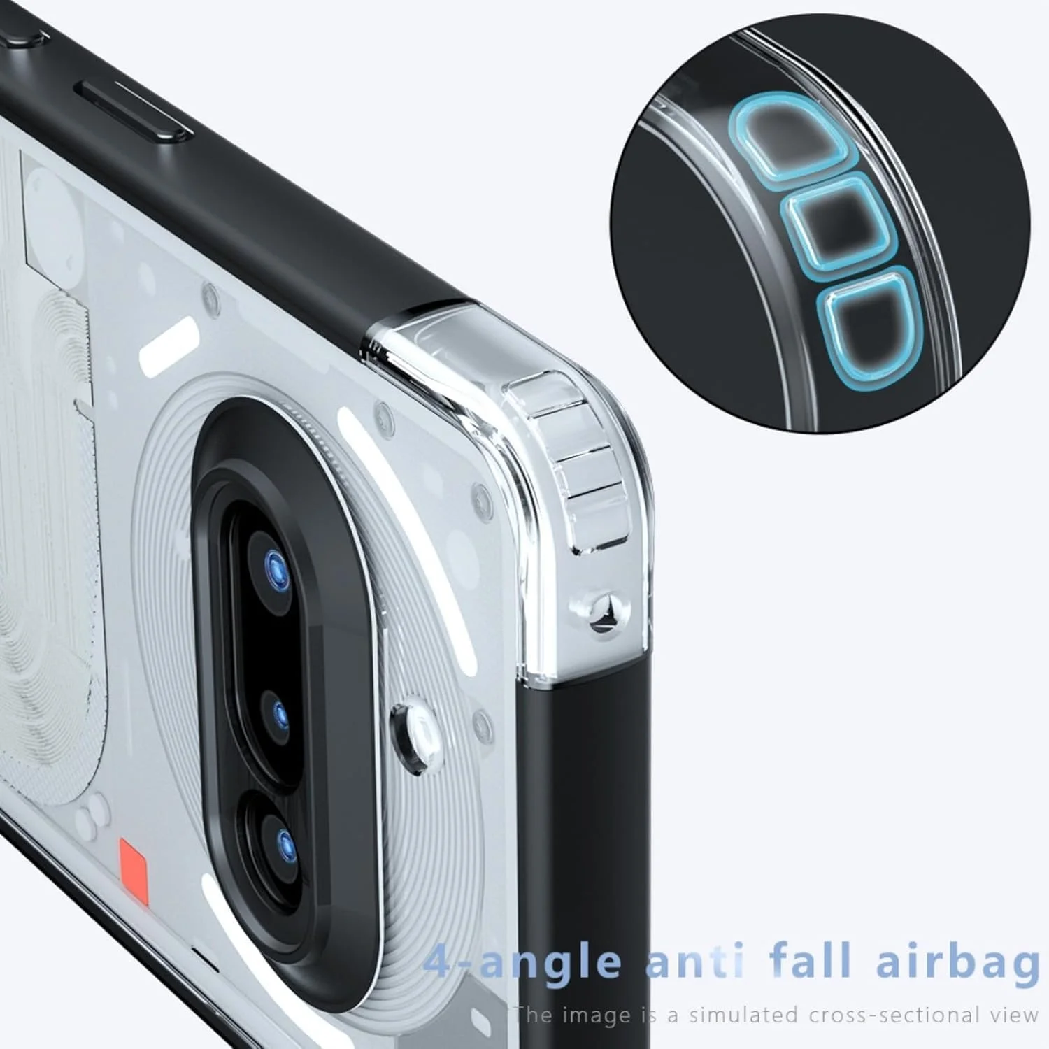 قاب محافظ گوشی ناتینگ فون (3a)، ضد زردی، نیمه شفاف مات، ضد ضربه (غیر TPU)