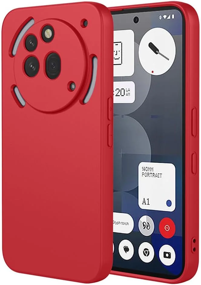 کاور سیلیکونی گوشی ناتینگ فون (3a) پرو مدل SEAHAI، فوق العاده نازک با بافتی نرم و لطیف، طراحی ایربگ ضد ضربه، بامپر TPU ممتاز - قرمز