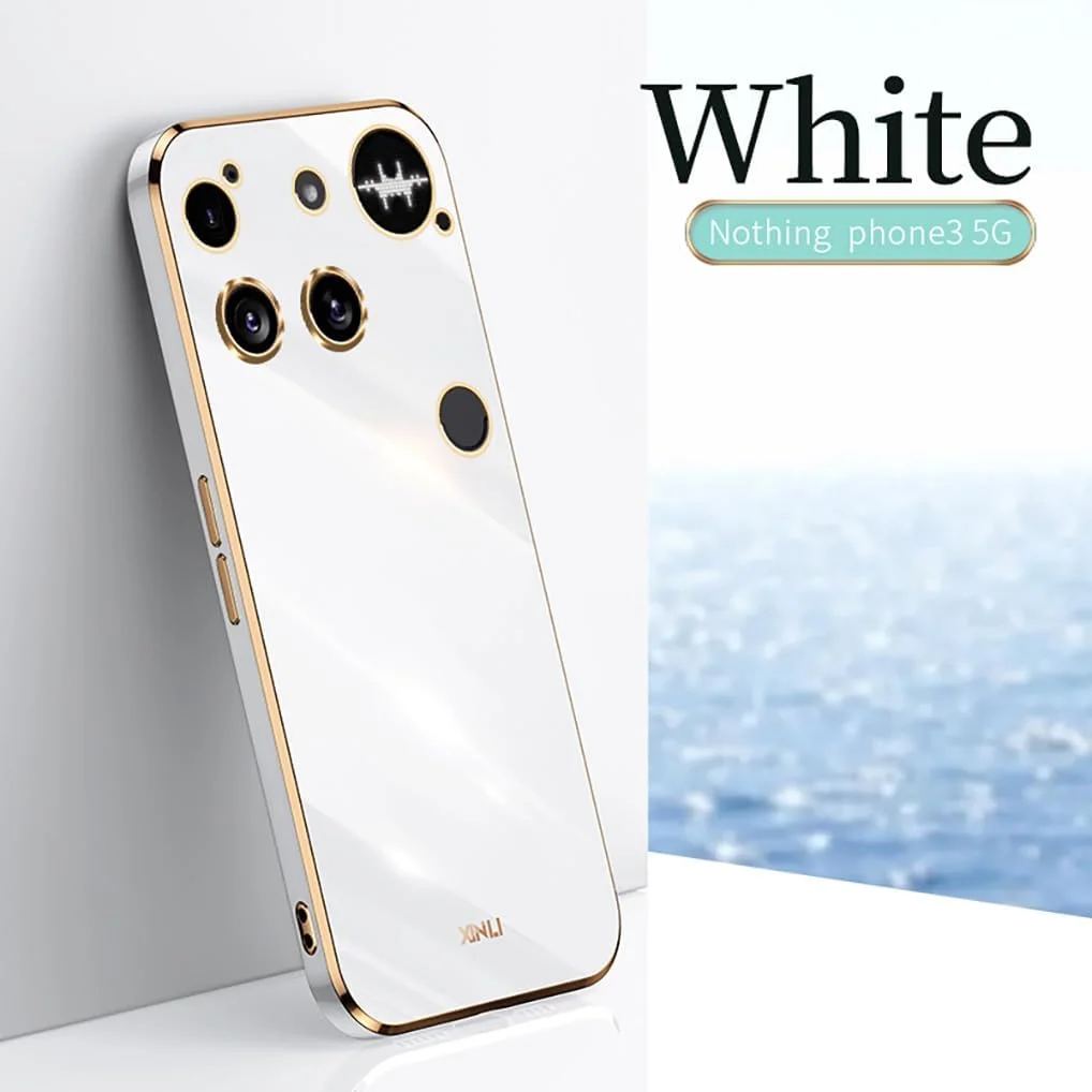 کاور گوشی ناتینگ فون (3) مدل SEAHAI، فوق العاده نازک، سیلیکونی نرم و ظریف با طراحی آبکاری شده، کاور ژله ای TPU مقاوم در برابر ضربه، سفید کاور گوشی ناتینگ فون (3) مدل SEAHAI، فوق العاده نازک، سیلیکونی نرم و ظریف با طراحی آبکاری شده، کاور ژله ای TPU مقاوم در برابر ضربه، سفید