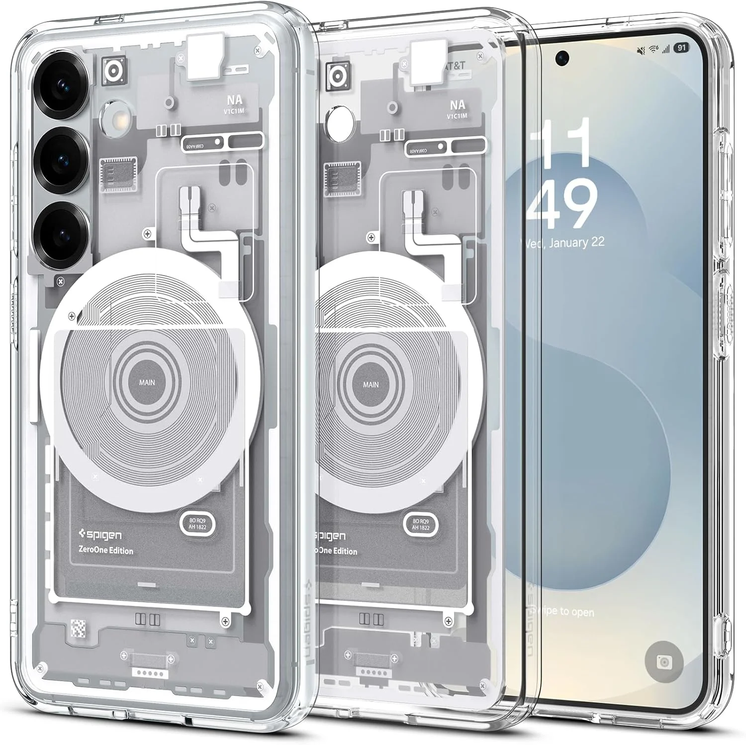 کاور محافظ گوشی سامسونگ گلکسی اس 25 مدل Spigen Ultra Hybrid MagFit [سازگار با MagSafe] (2025) - Zero One White