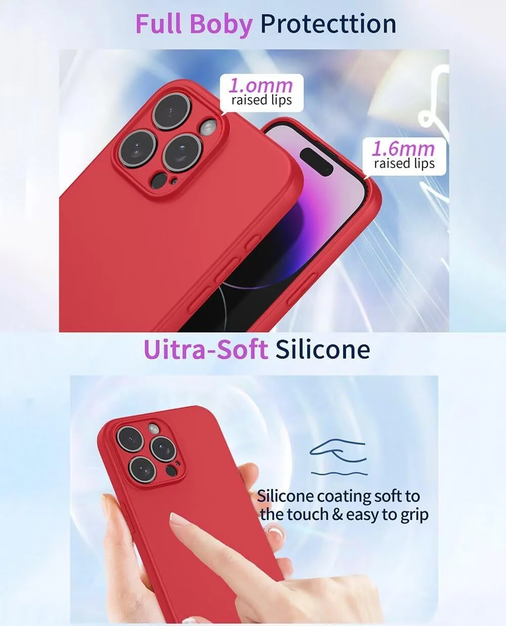 کاور سیلیکونی گوشی ناتینگ فون (3a) پرو مدل SEAHAI، فوق العاده نازک با بافتی نرم و لطیف، طراحی ایربگ ضد ضربه، بامپر TPU ممتاز - قرمز