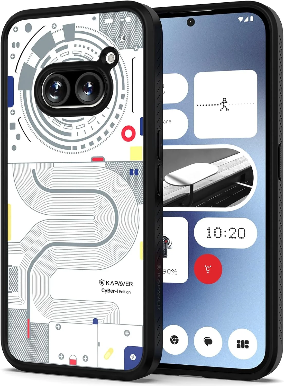 کاور پشتی طرح دار سری Impulse کاور برای ناتینگ فون 2a 5G (ویرایش Cyber-i Community - مشکی)