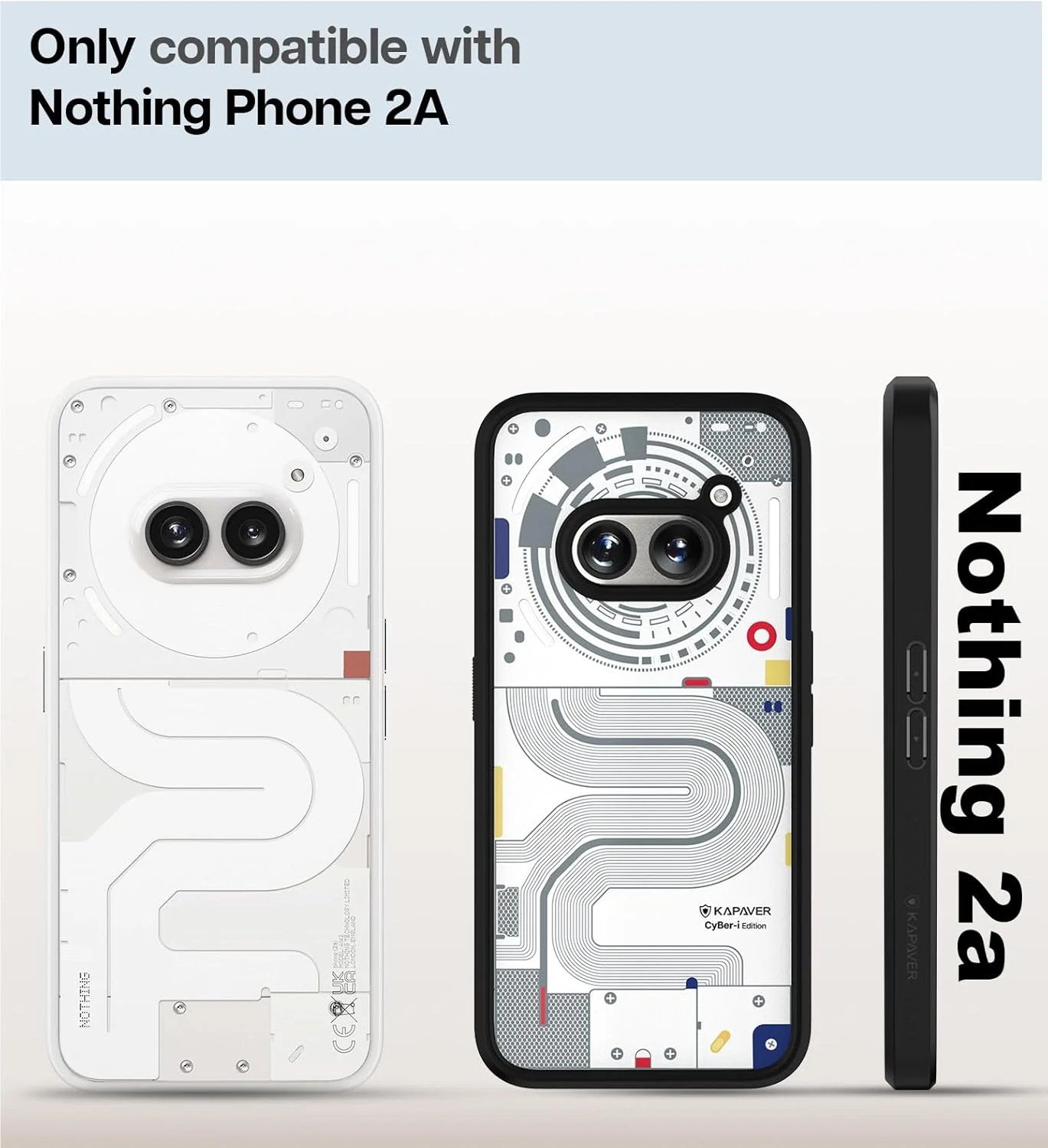 کاور پشتی طرح دار سری Impulse کاور برای ناتینگ فون 2a 5G (ویرایش Cyber-i Community - مشکی)