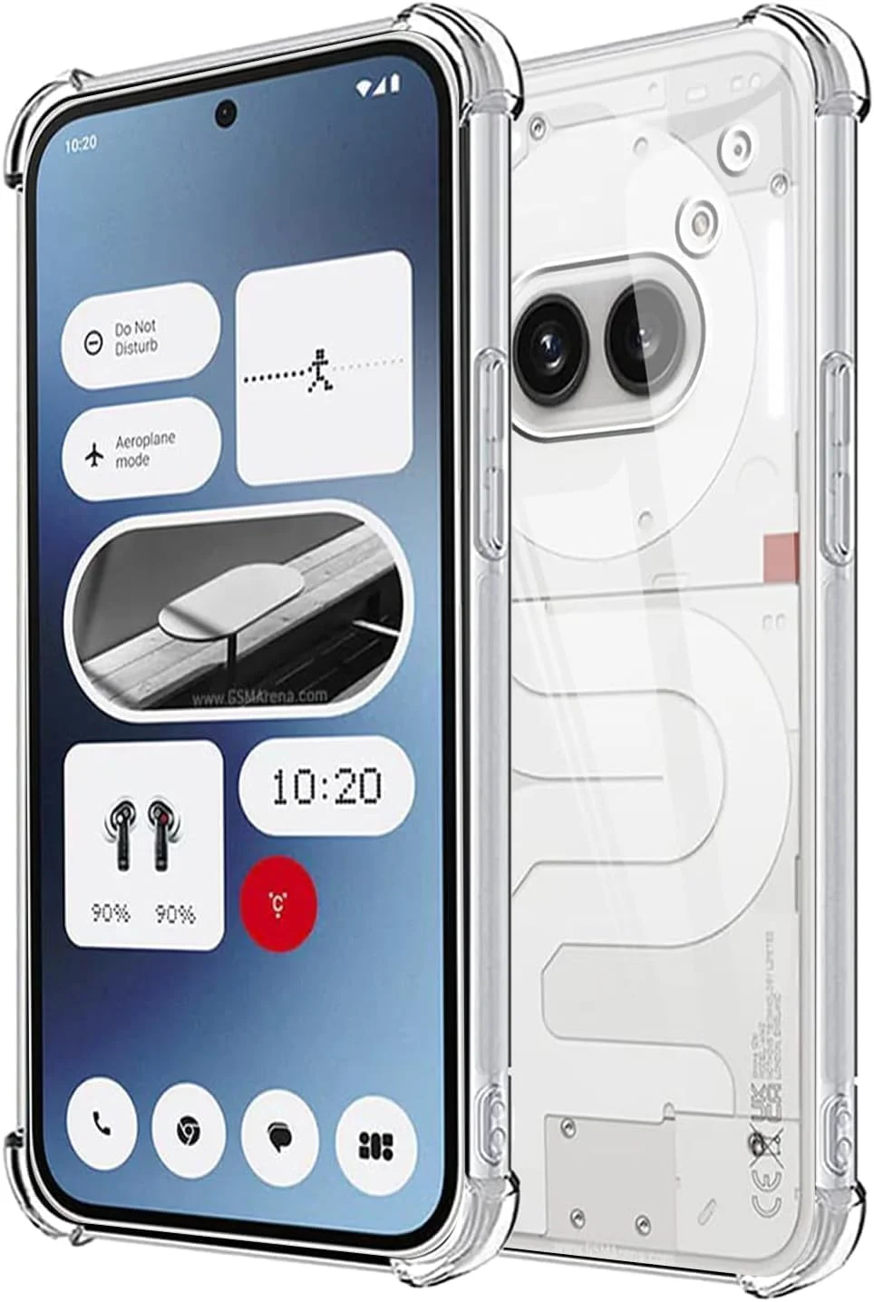 قاب محافظ شفاف گوشی ناتینگ فون 2a با ضربه‌گیر گوشه‌های تقویت‌شده، باریک و مقاوم در برابر ضربه، ساخته شده از TPU انعطاف‌پذیر - بامپر شفاف