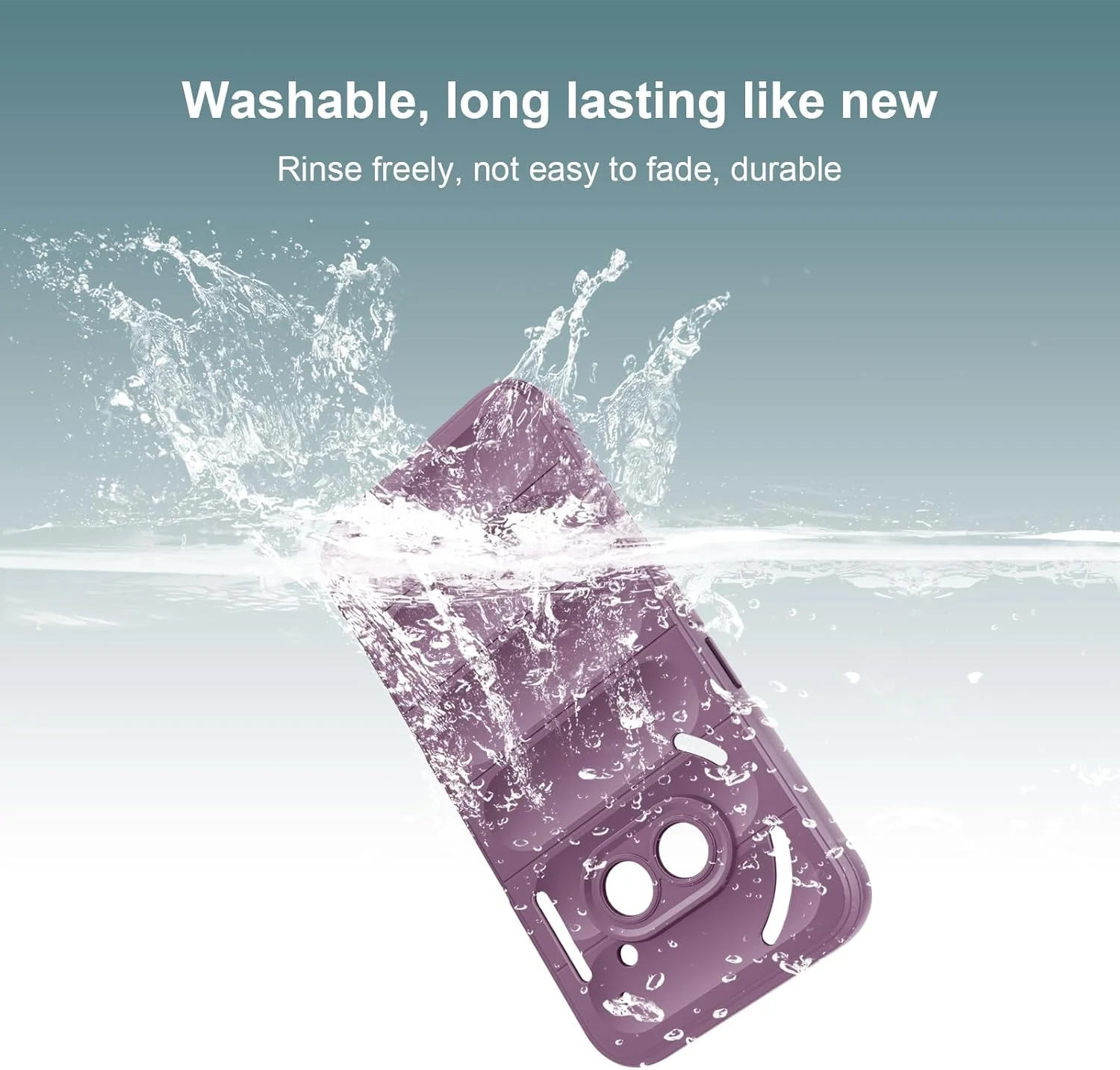 قاب محافظ سیلیکونی مایع برای ناتینگ فون 2a / 2a پلاس، با پوشش داخلی میکروفایبر ضد خش و محافظت از دوربین، بنفش