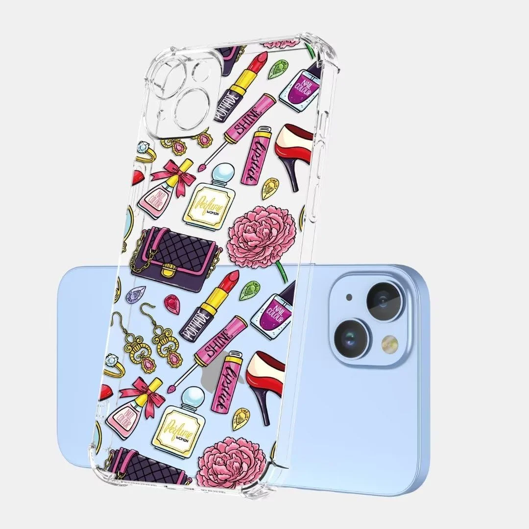 قاب مناسب برای ناتینگ فون (1)، قاب شفاف با طرح گل، مناسب دختران و بانوان - A43