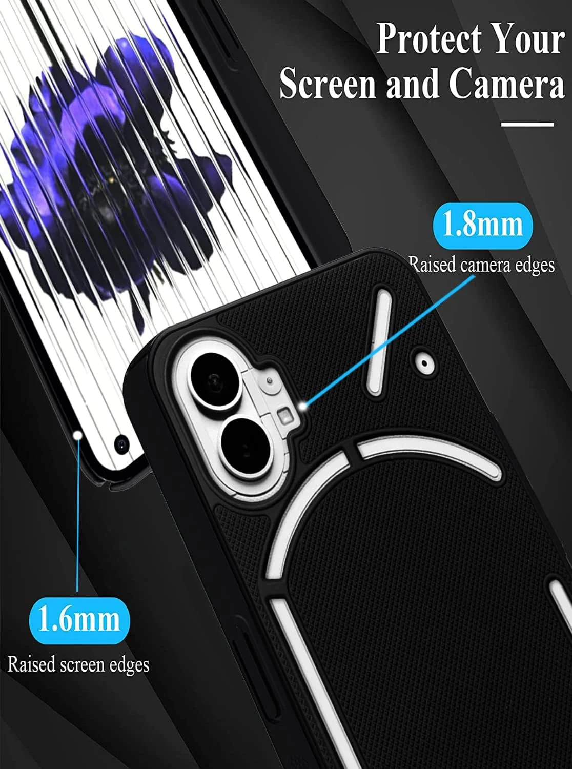 کاور محافظ نرم و مات VIDO با محافظت از لنز دوربین، مناسب برای Nothing Phone 1