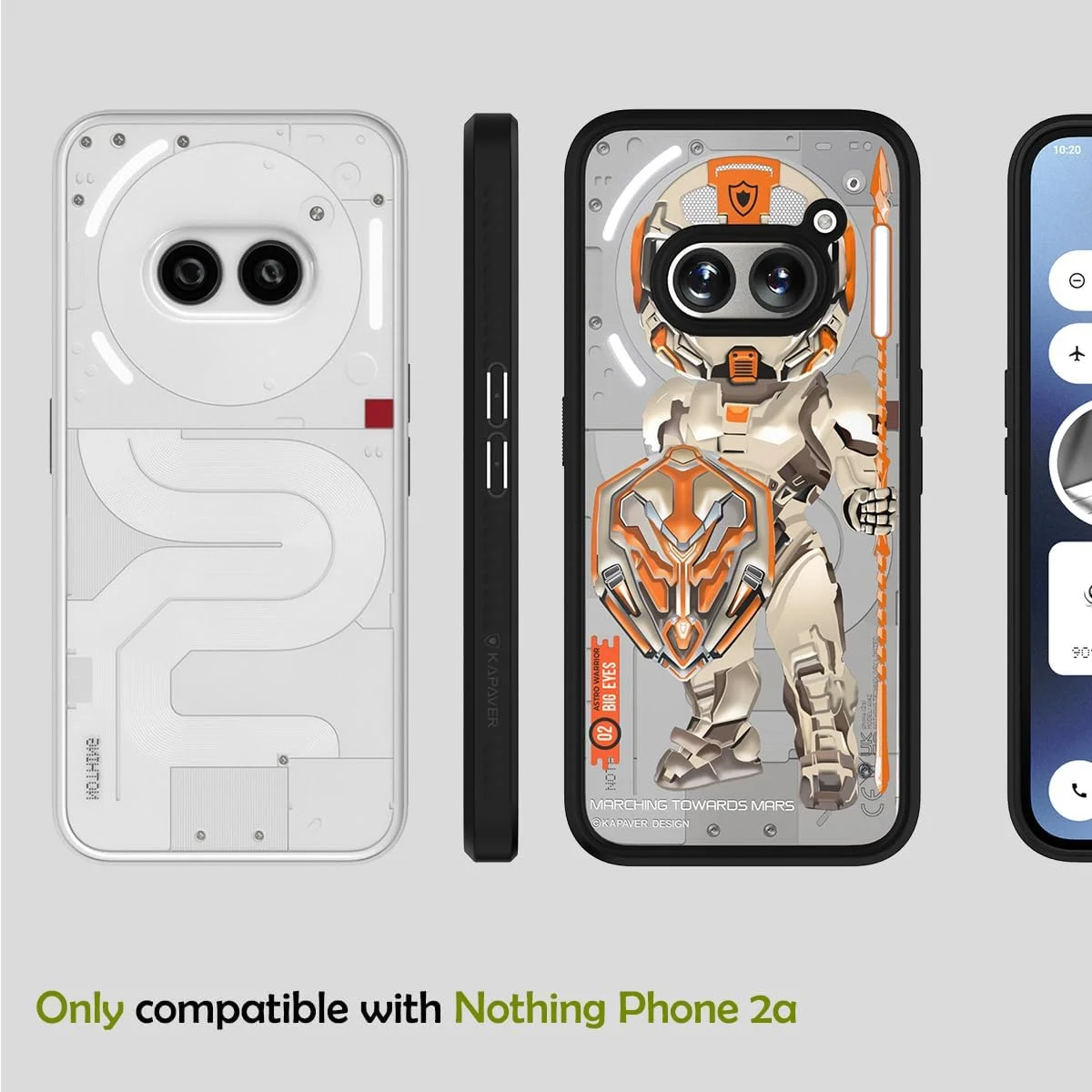 کاور پشتی طرح دار سری Impulse کاور برای ناتینگ فون 2a 5G (سیاه جنگجوی فضایی)