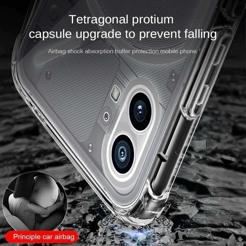 کاور پشتی شفاف ضد ضربه SmartGrist برای ناتینگ فون 1 – کاور سیلیکونی نرم با بالشتک هوا، محافظ ضد خش