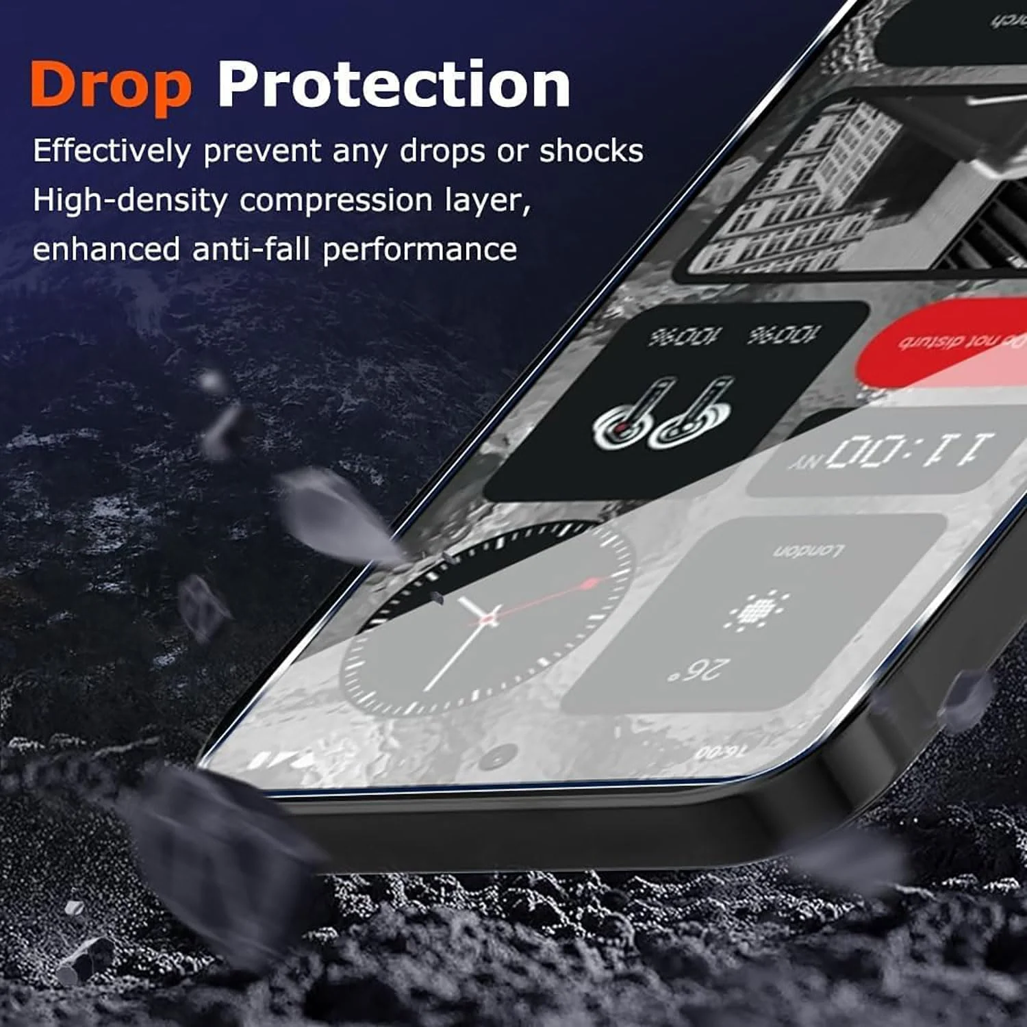 کاور محافظ و محافظ صفحه نمایش گوشی ناتینگ فون 2a مدل PUCHEN [1+2 عددی]، کاور نرم TPU با روکش [شیشه حرارت دیده] با پوشش 360 درجه ضد خش و ضد ضربه (مشکی) (مشکی) (مشکی)