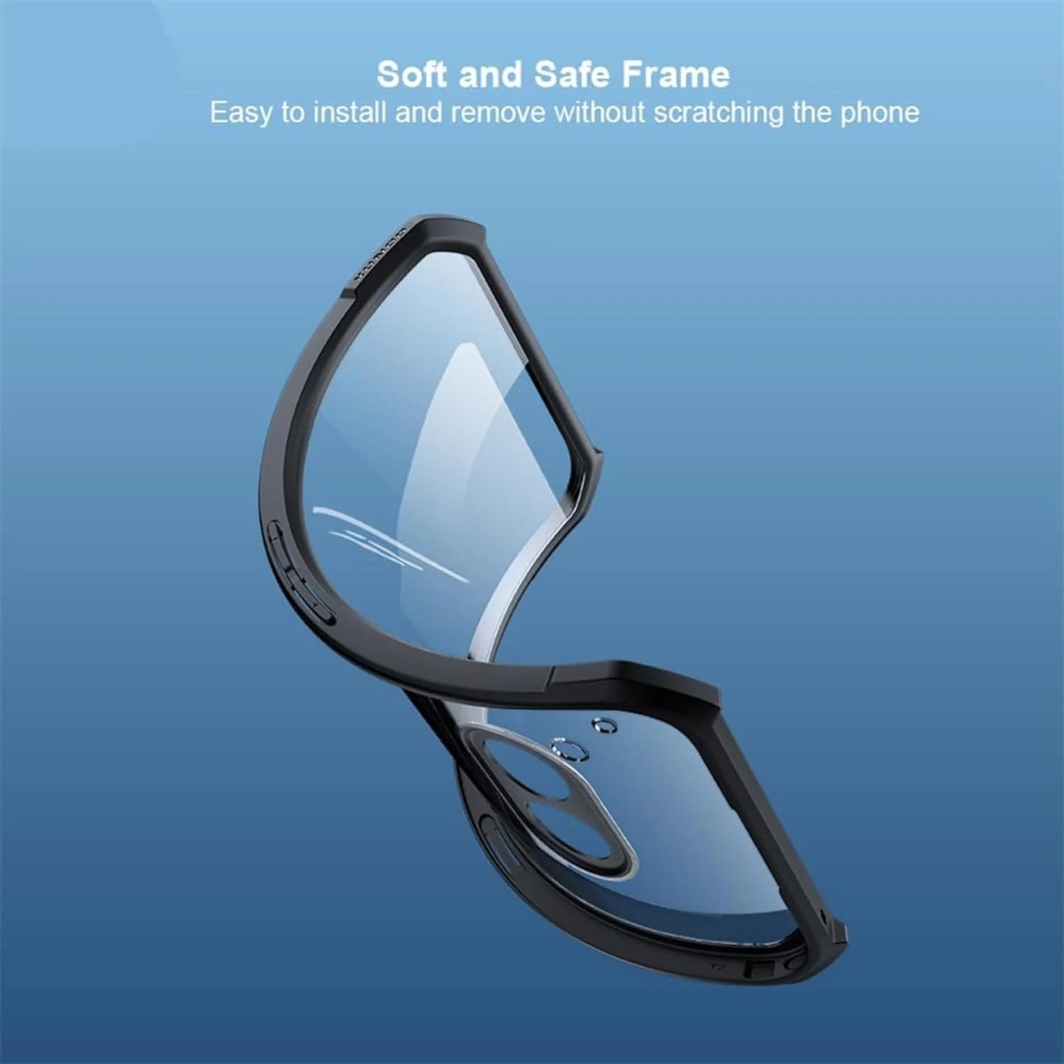 کاور شفاف گوشی ناتینگ فون 2a سارونت، کاور فوق العاده نازک با ضربه گیر TPU نرم + پشت آکریلیک شفاف، محافظت در برابر ضربه و سقوط با ایربگ های درجه نظامی برای ناتینگ فون 2a (مشکی)