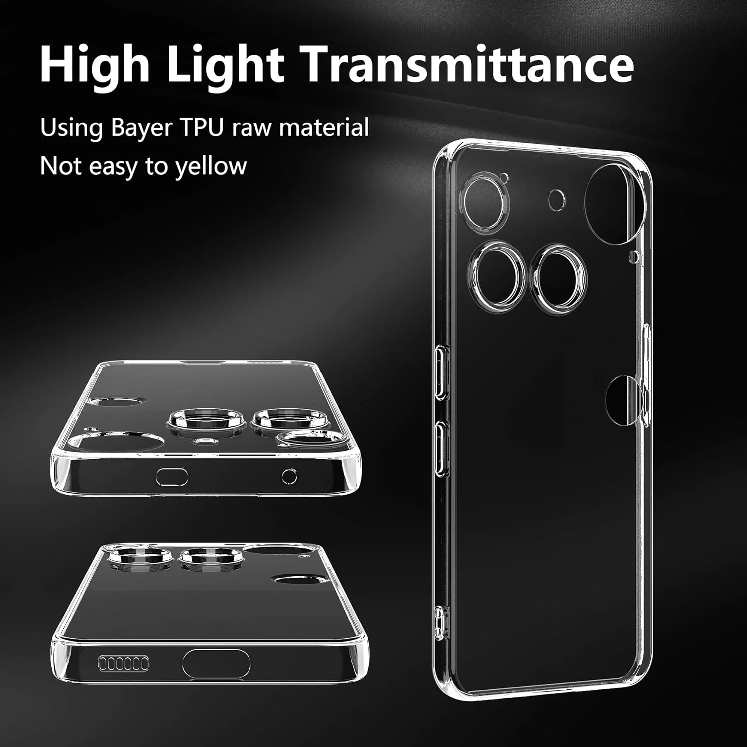 کاور محافظ نرم سیلیکونی برای ناتینگ فون (3) / کاور ناتینگ فون 3، محافظ دوربین، کاور موبایل TPU سیلیکونی نرم و شفاف