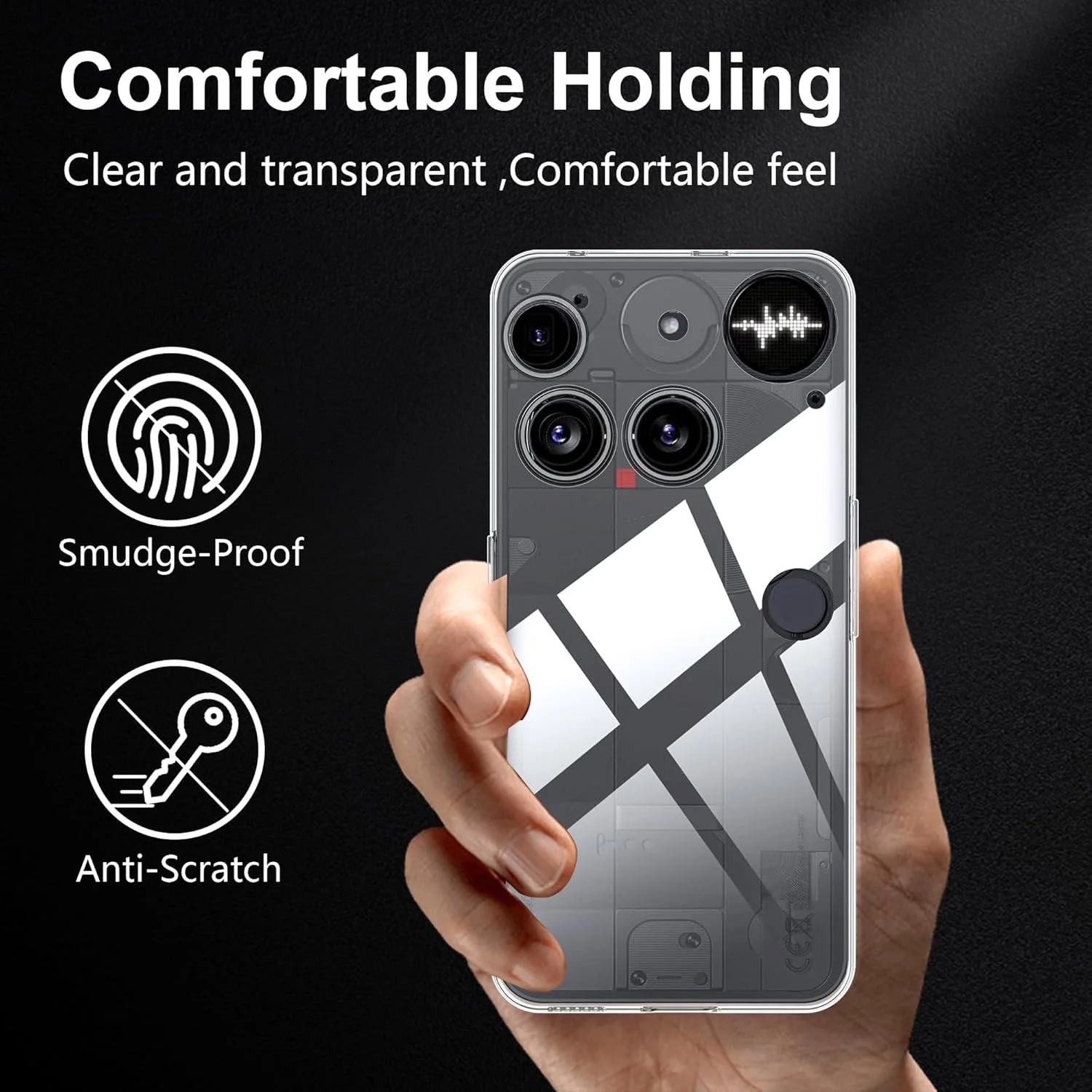 کاور محافظ نرم سیلیکونی برای ناتینگ فون (3) / کاور ناتینگ فون 3، محافظ دوربین، کاور موبایل TPU سیلیکونی نرم و شفاف