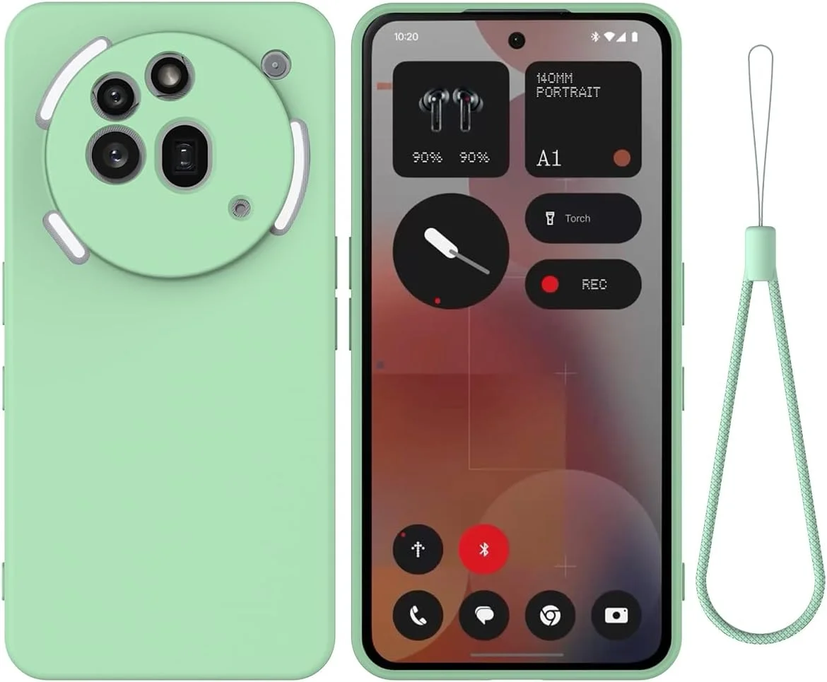 قاب محافظ گوشی ناتینگ فون (3a) پرو، قاب محافظ تمام بدنه با بافت ابریشمی، روکش داخلی پارچه میکروفایبر نرم، قاب گوشی ناتینگ فون (3a) پرو - سبز