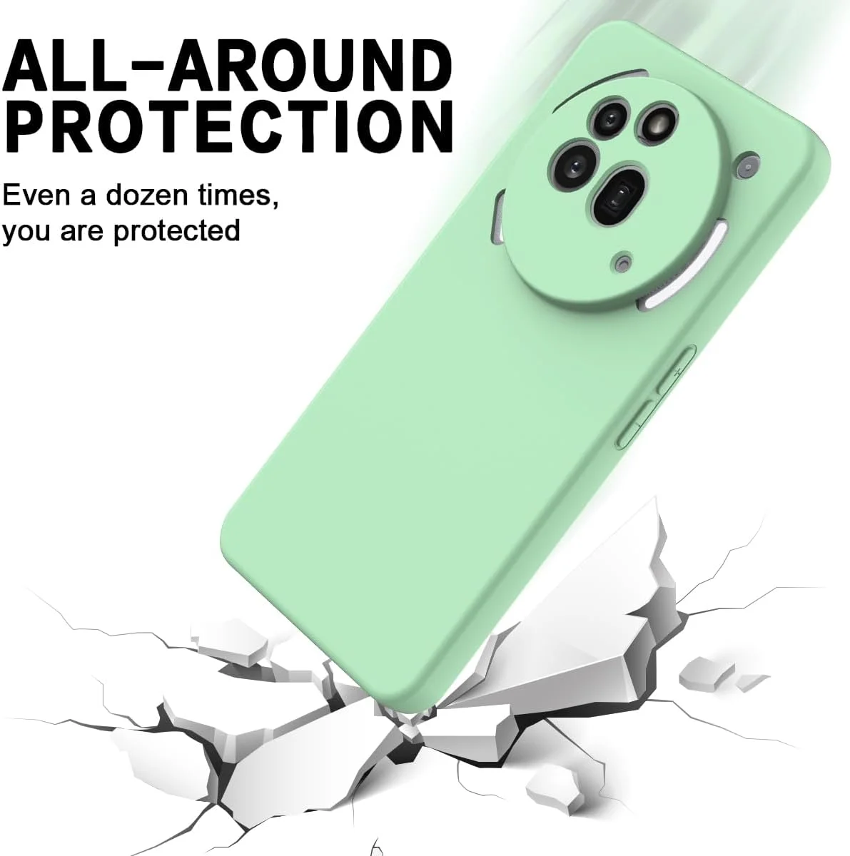 قاب محافظ گوشی ناتینگ فون (3a) پرو، قاب محافظ تمام بدنه با بافت ابریشمی، روکش داخلی پارچه میکروفایبر نرم، قاب گوشی ناتینگ فون (3a) پرو - سبز