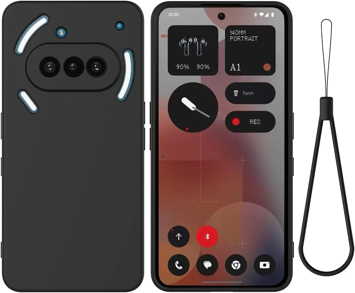 قاب محافظ گوشی ناتینگ فون (3a)، قاب محافظ کامل بدنه با بافت ابریشمی، پوشش داخلی پارچه میکروفایبر نرم، قاب برای گوشی ناتینگ فون (3a) - مشکی
