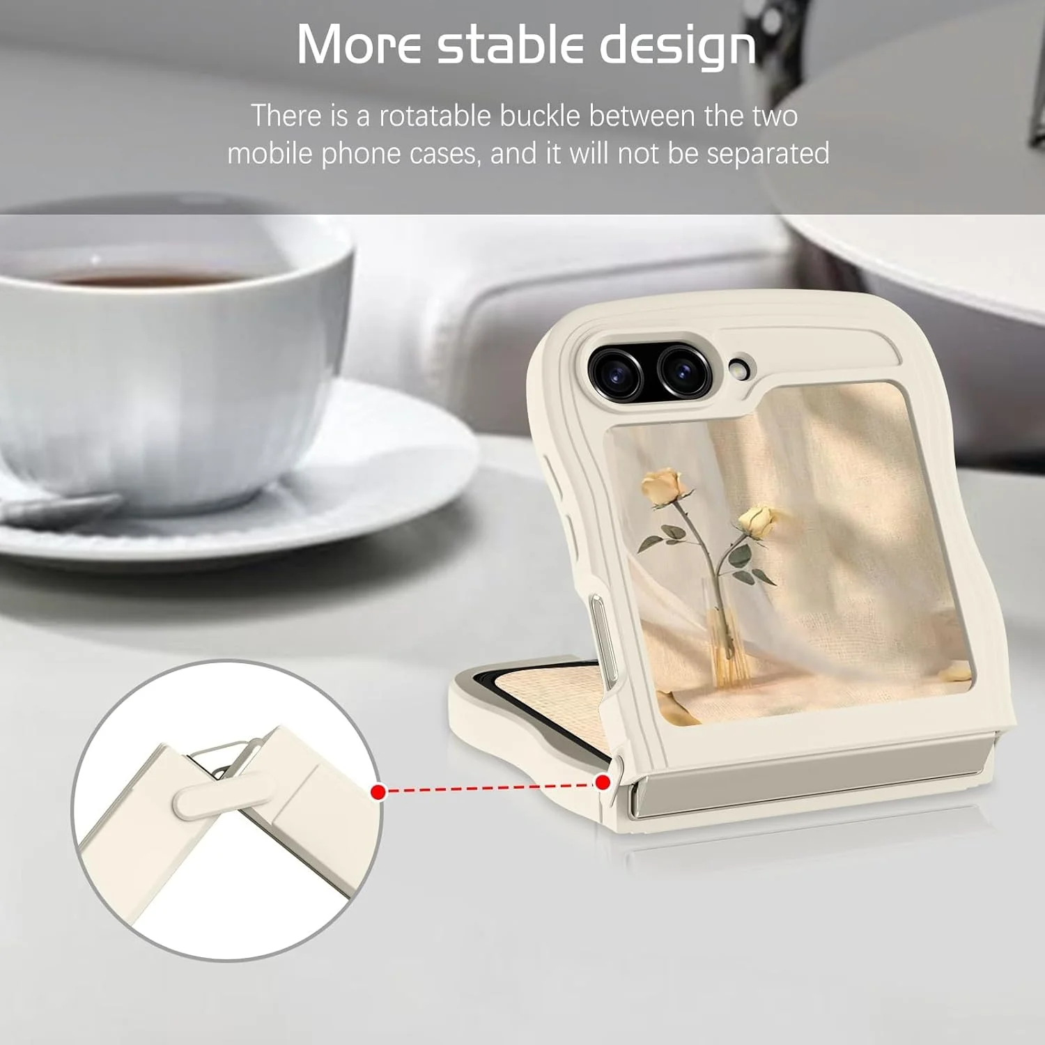 کیف محافظ گوشی سامسونگ زد فلیپ 5 با طرح موج فرفری زیبا، جنس سیلیکون TPU، باریک و مقاوم در برابر ضربه، محافظت کامل از بدنه، شیک و مدرن برای سامسونگ گلکسی زد فلیپ 5