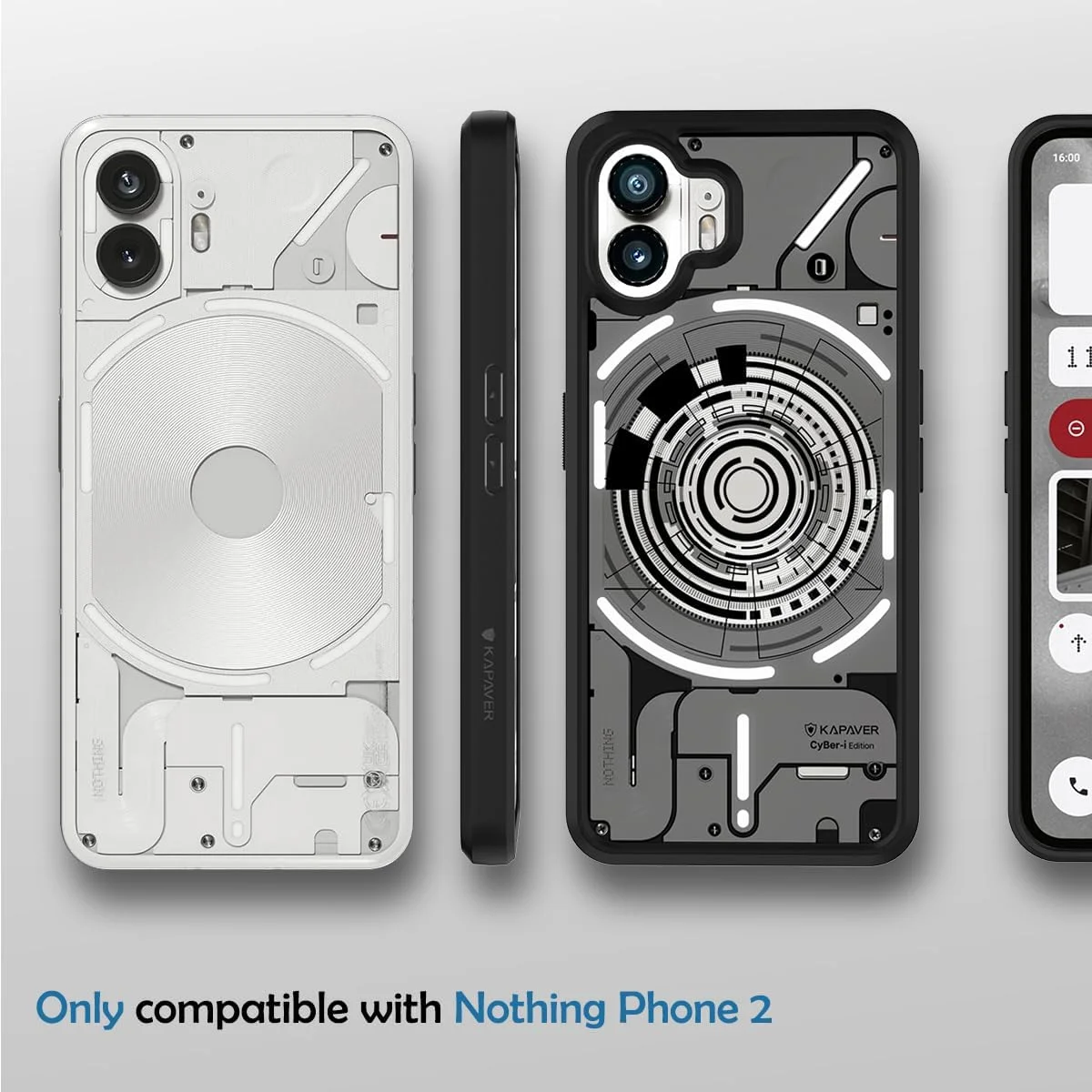 کاور پشتی KAPAVER Cyber-i Edition مناسب برای Nothing Phone 2 - مشکی [CyBer-01]