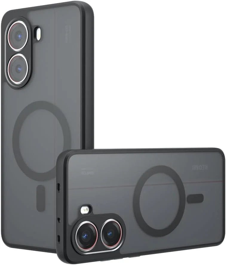 کاور مات مغناطیسی Zuooiec برای Poco X7 Pro 2025، دارای آهنربای قوی داخلی، سازگار با MagSafe، کاور نازک و باریک PC با حس پوست برای Poco X7 Pro - مشکی