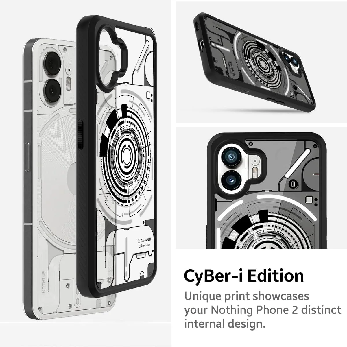 کاور پشتی KAPAVER Cyber-i Edition مناسب برای Nothing Phone 2 - مشکی [CyBer-01]