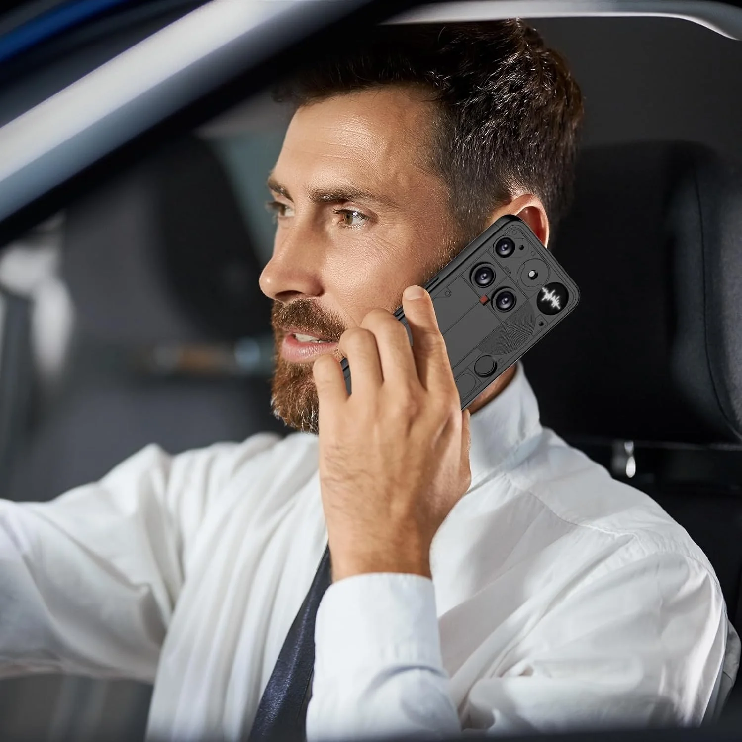 کاور محافظ گوشی ناتینگ فون (3) تیانیو، کاور سخت PC فوق العاده نازک و مقاوم در برابر ضربه، کاور محافظ کامل برای ناتینگ فون (3) - قرمز مشکی