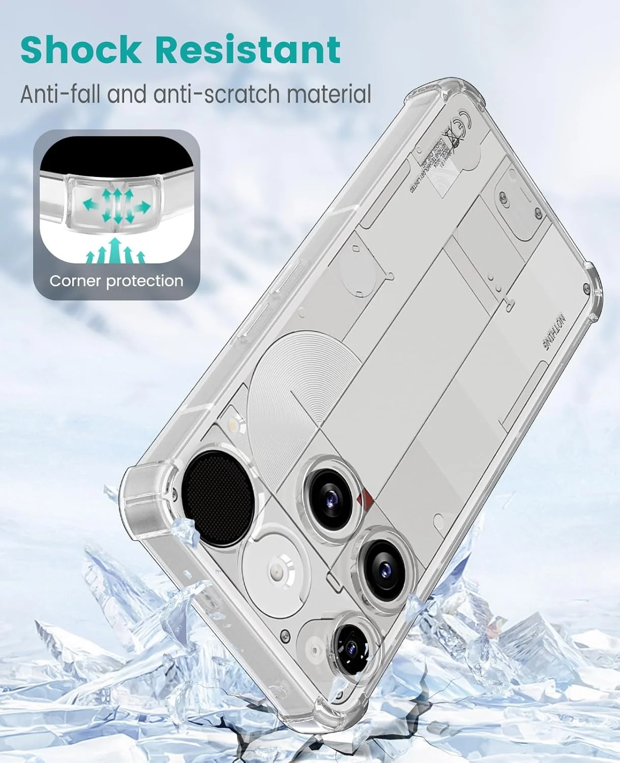 کاور ژله ای فوق نازک گوشی ناتینگ فون 3، کاور محافظ نرم سیلیکونی TPU - شفاف