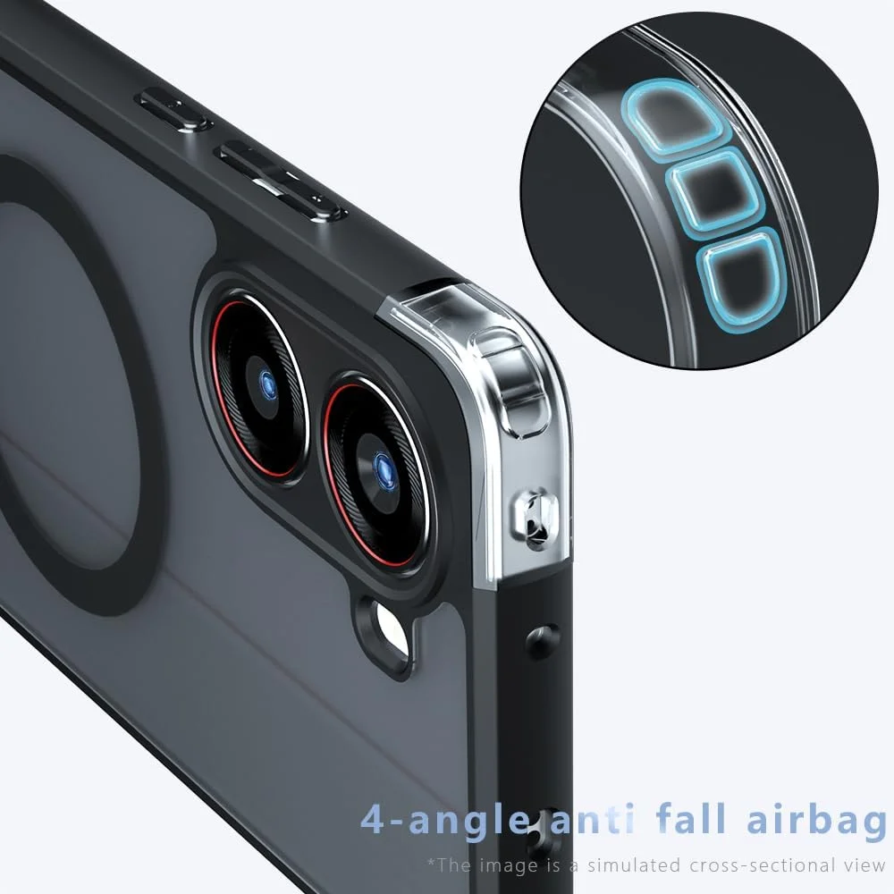 کاور مات مغناطیسی Zuooiec برای Poco X7 Pro 2025، دارای آهنربای قوی داخلی، سازگار با MagSafe، کاور نازک و باریک PC با حس پوست برای Poco X7 Pro - مشکی