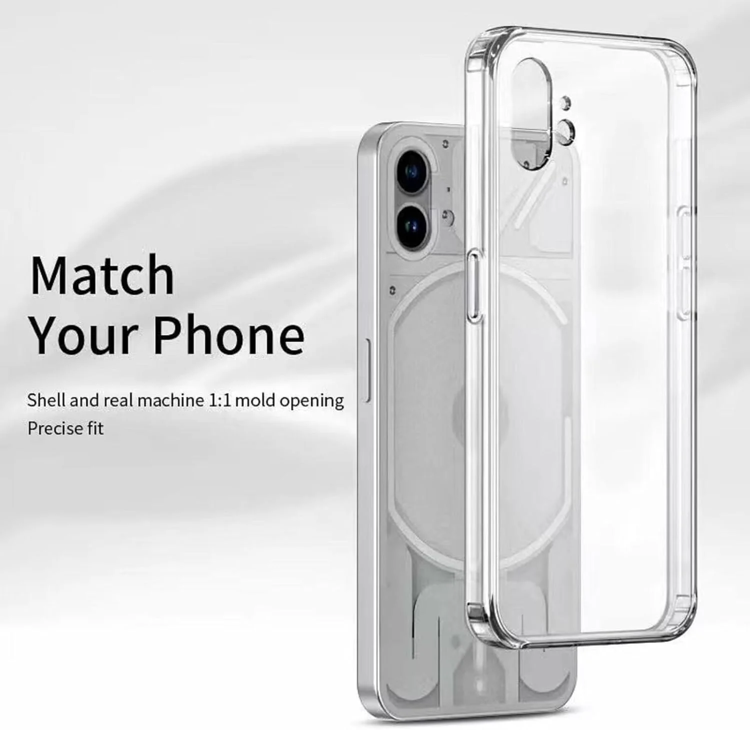 کاور ژله ای Jeelar ESONG برای Nothing Phone 3، ضد زردی، فوق العاده نازک، سیلیکونی نرم، محافظ TPU، ضد ضربه، کاور محافظ باریک - شفاف