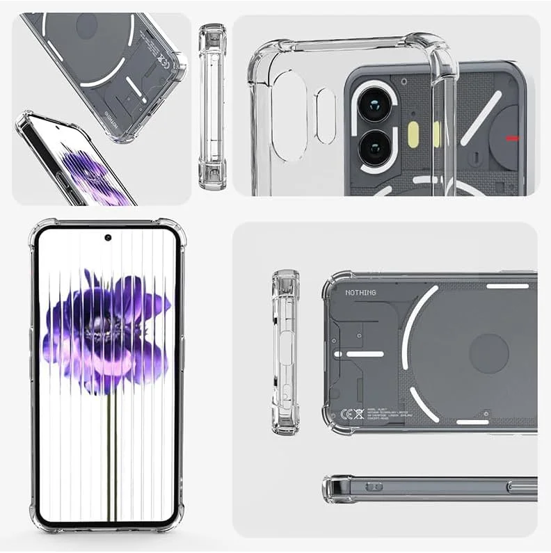 کاور شفاف گوشی ناتینگ فون 2، کاور گوشی TPU با قابلیت جذب شوک و گوشههای تقویتشده، نرم، انعطافپذیر و کاور محافظ کریستالی شفاف کاور شفاف گوشی ناتینگ فون 2، کاور گوشی TPU با قابلیت جذب شوک و گوشههای تقویتشده، نرم، انعطافپذیر و کاور محافظ کریستالی شفاف