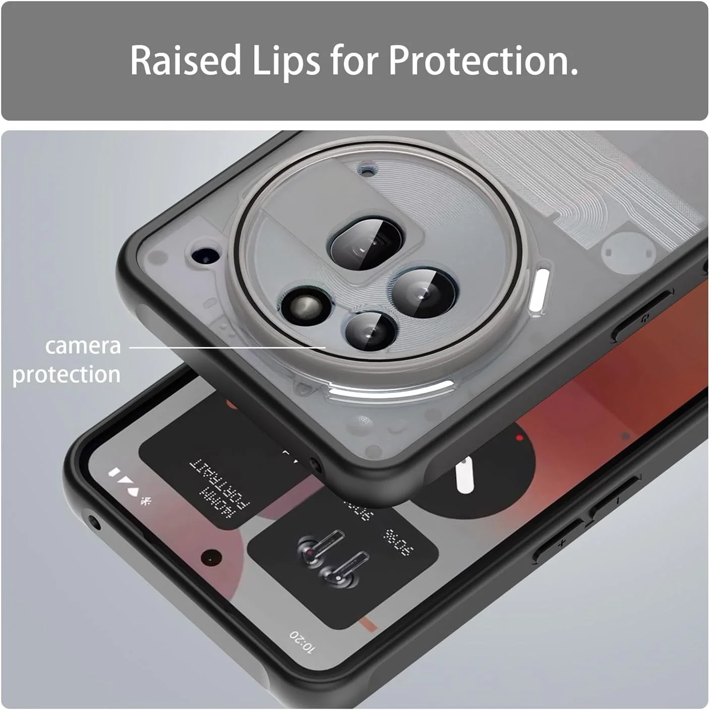 قاب محافظ فوق العاده نازک بوریا برای ناتینگ فون (3a) پرو، ضد ضربه، نیمه شفاف، مات، سیلیکونی نرم ممتاز TPU + پوشش سپر PC، قاب لوکس ساده و سبک وزن و ابریشمی. مشکی قاب محافظ فوق العاده نازک بوریا برای ناتینگ فون (3a) پرو، ضد ضربه، نیمه شفاف، مات، سیلیکونی نرم ممتاز TPU + پوشش سپر PC، قاب لوکس ساده و سبک وزن و ابریشمی. مشکی