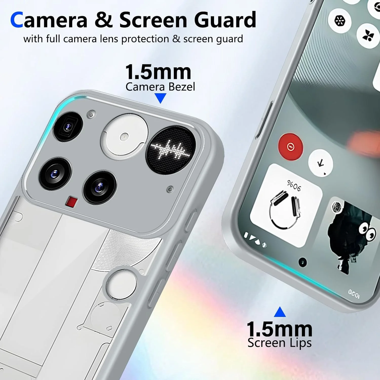 کاور محافظ گوشی ناتینگ فون 3 مدل KQXG - پشت PC شفاف با لبه های سیلیکونی، ضد ضربه و مقاوم در برابر سقوط - خاکستری کاور محافظ گوشی ناتینگ فون 3 مدل KQXG - پشت PC شفاف با لبه های سیلیکونی، ضد ضربه و مقاوم در برابر سقوط - خاکستری