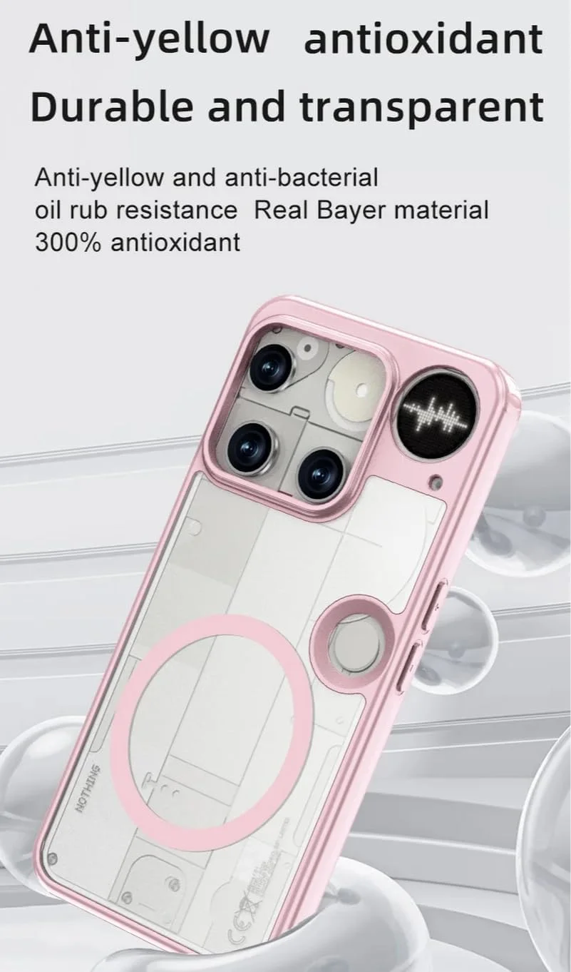 قاب مغناطیسی Gruattreay برای ناتینگ فون (3)، مات و شفاف، لبه TPU نرم، دارای ایربگ ضد ضربه، پوشش محافظ برای ناتینگ فون 3 (شفاف) قاب مغناطیسی Gruattreay برای ناتینگ فون (3)، مات و شفاف، لبه TPU نرم، دارای ایربگ ضد ضربه، پوشش محافظ برای ناتینگ فون 3 (شفاف)