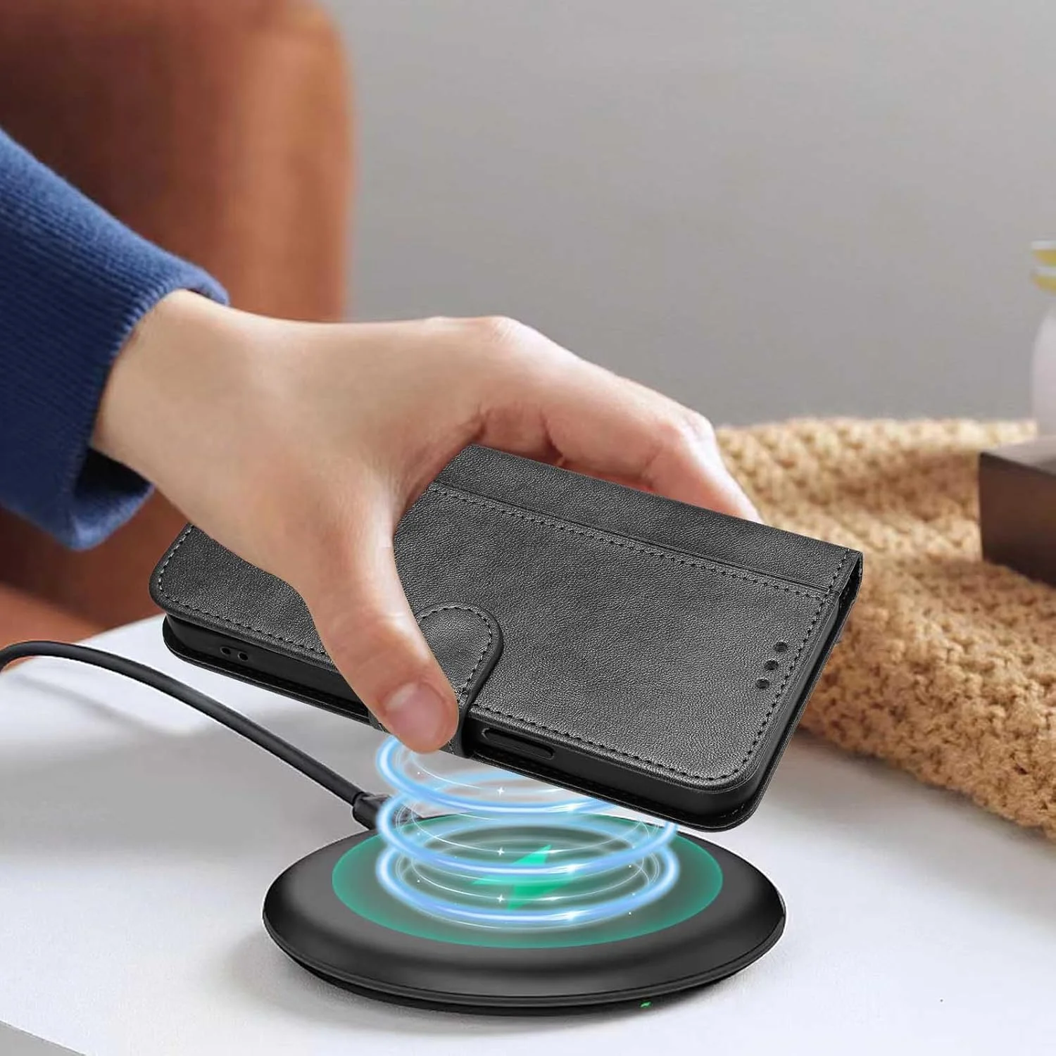 کیف چرمی HAOYE برای تلفن (3) - جلد تاشو مقاوم در برابر ضربه با عملکرد پایه مکش مغناطیسی و جای کارت | طرح کلاسیک - قرمز کیف چرمی HAOYE برای تلفن (3) - جلد تاشو مقاوم در برابر ضربه با عملکرد پایه مکش مغناطیسی و جای کارت | طرح کلاسیک - قرمز