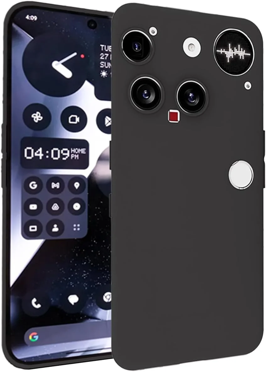 کاور گوشی موبایل ناتینگ فون (3)، ضد ضربه و ضد خش، کاور انعطاف پذیر TPU (مشکی)